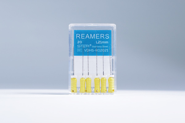 Ручные эндодонтические инструменты STEA Reamers, стальные, 21 мм, размер 20