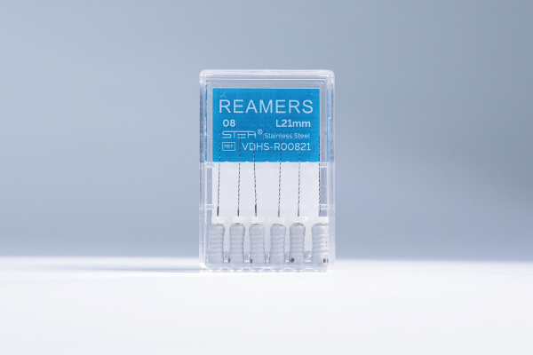 Ручные эндодонтические инструменты STEA Reamers, стальные, 21 мм, размер 08